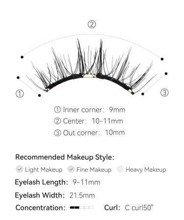 Magnetic Eyelashes Kit No.14 FROST BLACK - Reusable Glue-free Cruelty-free Waterproof Natural Lashes for Light Makeup - Buy Online on GoSupps.com