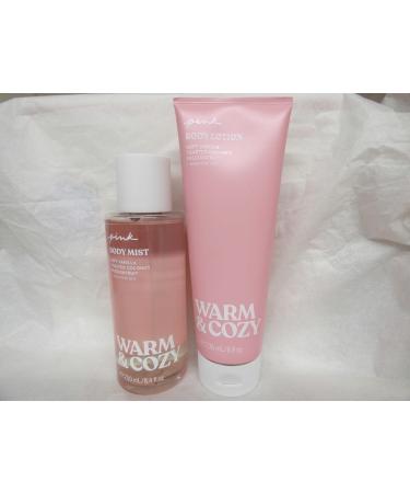 2 VS fragrance lotion 8 fl oz & perfume mist 8.4 fl oz bundle set (Warn and Cozy)