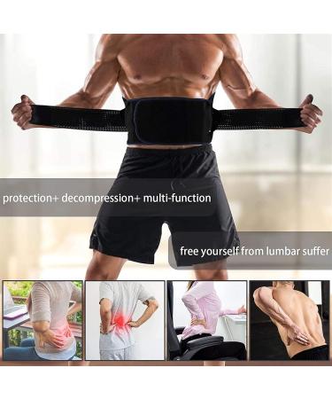 Ghakke Breathable Lower Back Bandage - Steel Plates Waist Protection Belt for Herniated Disc & Sciatica - Unisex Lumbar Decompression - Pain Relief - Black Size L - Buy Online on GoSupps.com