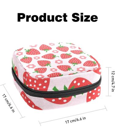 DIY Strawberry Flower Pattern Menstrual Cup & Sanitary Pad Storage Bag - Portable Period Kit for Women & Teens (Color 7) - Buy Online on GoSupps.com