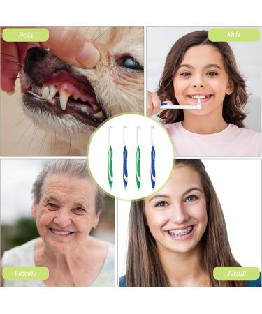 Buy WLLHYF 4 Pcs Tuft Toothbrush Set - Soft End-Tufted Brushes for Interdental Cleaning (2 Blue + 2 Green) - Ideal for Orthodontics & Detail Care - International Shipping Available - Buy Online on GoSupps.com