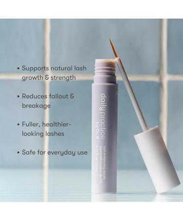 Daily Practice by Dr. B Lash Serum - Eyelash Growth Serum with Peptides Biotin Niacinamide & Hyaluronic Acid - Paraben-Free Phthalate-Free Hydrating Formula - 4ml - Buy Online on GoSupps.com