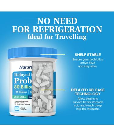 NatureMyst Probiotics 80 Billion + 50 Billion Bundle 25 & 18 Strains with Prebiotics Gut & Immune Health Shelf Stable Non-GMO Made in USA 120 Capsules - Buy Online on GoSupps.com