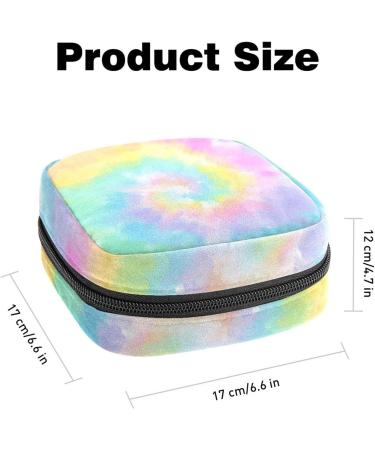 Swirl Tie-Dye Sanitary Napkin Storage Bag | Portable Period Bag for Women & Teens | Multi-Colored Menstrual Cup & Tampon Organizer - Buy Online on GoSupps.com