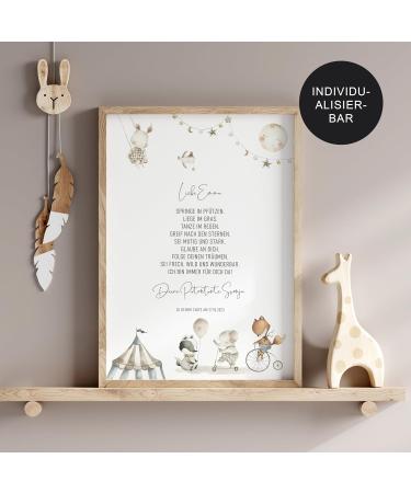 Personalized Godparent Letter for Baptism Circus | Unique Baptism Gift for Boys & Girls - Buy Online on GoSupps.com