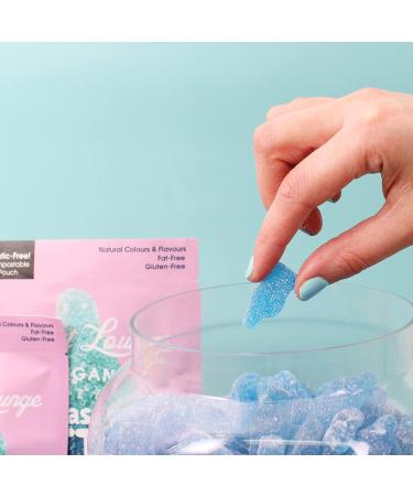 Sweet Lounge Vegan Fizzy Blue Raspberry Bottles | 1x 130g Pouch | Plastic free compostable packaging. Natural Colours & Flavours | Gluten-Free. Vegan. Share Bags (Fizzy Vegan Blue Raspberry Bottles) - Buy Online on GoSupps.com