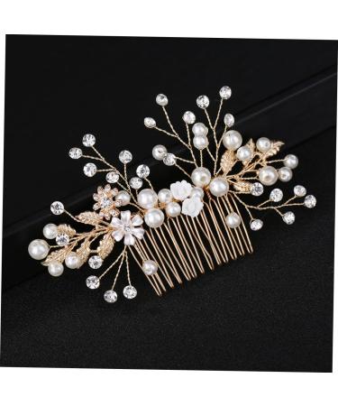 FRCOLOR Bridal Headwear Comb for bride bridal hair comb rhinestone bride wedding hair comb pearl floral pearl hair comb Rhinestone Comb manual Wedding Crystal Headpiece - Buy Online on GoSupps.com