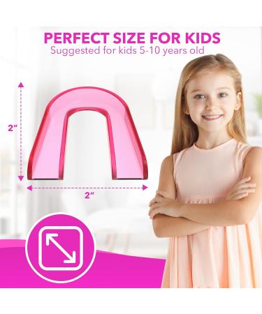 CustMbite Night Guard for Kids - Custom Fit Pink Mouth Guard 2 Pack for Teeth Grinding, Clenching, and Bruxism - Buy Online on GoSupps.com