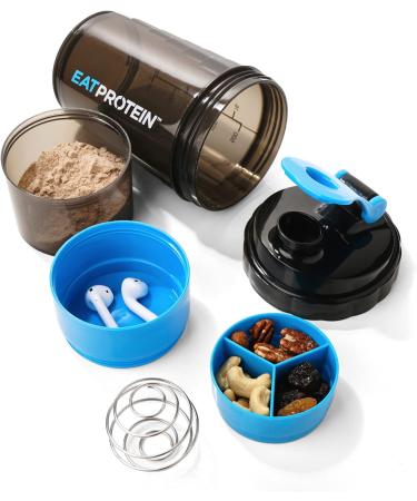 EatProtein 500ml Protein Shaker Bottle - 2 Detachable Powder Containers - Buy Online on GoSupps.com