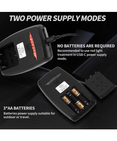 High-Power TENS EMS Unit | Dual Channel Muscle Stimulator with Red Light Therapy | Pain Relief & Massage | 8 Electrode Pads Included - Buy Online on GoSupps.com