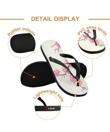 Shop Mnsruu Cherry Blossom Flip Flops - XXL Multi-Colored Footwear for Home Hotel Spa & Travel | Unisex Comfort - Buy Online on GoSupps.com