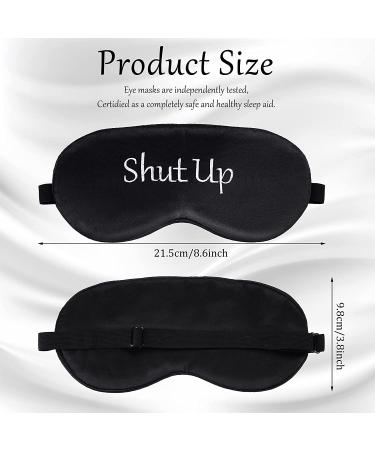 4-Piece Funny Silk Eye Mask Set for Women and Men - Blackout Blindfold for Travel, Nap, Meditation - Adjustable Strap Sleeping Eye Cover (Black) - Buy Online on GoSupps.com