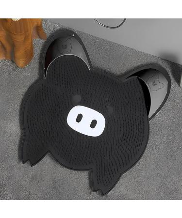 Xiwhuua Shower foot scrubber Foot Scrubber Shower Nonslip textured brush with suction cups quick drying callus remover wall mounted exfoliator for bathroom Black - Buy Online on GoSupps.com