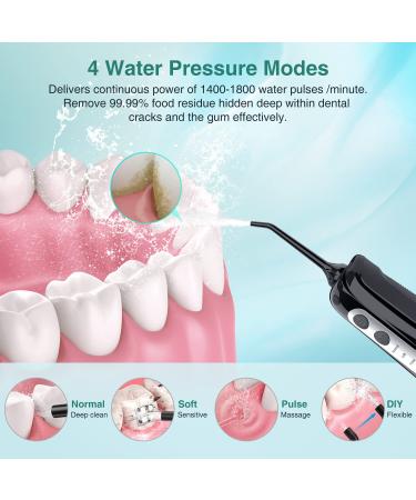 INSMART Cordless Water Flosser - USB Rechargeable Oral Irrigator with 300ML Tank, IPX7 Waterproof, 4 Modes for Home & Travel - Buy Online on GoSupps.com