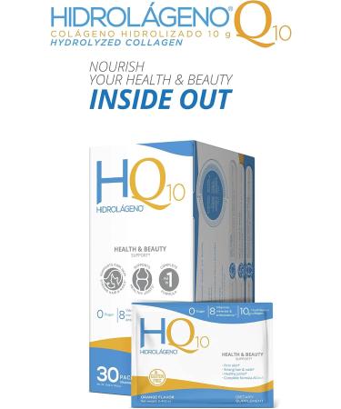 Hidrolageno Q10 Hydrolyzed Collagen Vitamins ZINC Antioxidants 30 sachets per pack 4.2 Ounce Pack of 1 - Buy Online on GoSupps.com
