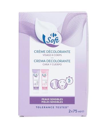 CARREFOUR SOFT Soin D licat Visage & Corps pour un Teint clairci et Hydrat (2x75mL) - lot de 3 - Vendu par Lot