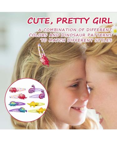 4 Pairs Of Dinosaur Hairpins Girl Hairpins Glitter Hairpins Girl Hair Accessories Animal Hairpins Girl Accessories - Buy Online on GoSupps.com