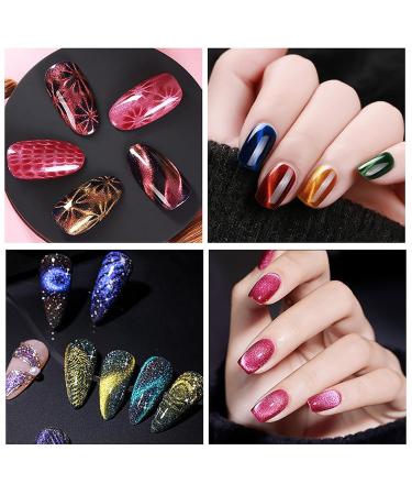 Toatelu Nail Art Tool Set - 14-Piece Magnetic Pencil for DIY Cat Eye Manicure | 3D Cat Eye Magnetic Stick & Nail Magnet Tools - Buy Online on GoSupps.com