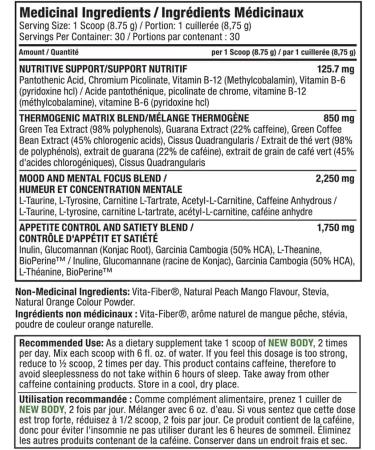 New Body Thermogenic Powder | Thermogenic Fat Burner Powder Infused with Green Tea | Increases Energy Antioxidant Support Weight Loss Support Fat Metabolism | 30 Servings (Fruit Punch) Fruit Punch 30 Servings - Buy Online on GoSupps.com