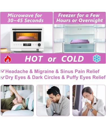 RelaxCoo Lavender Eye Pillow 2 Pack - Weighted Eye Mask for Relaxation, Headache Relief, and Meditation - Aromatherapy Eye Compress for Yoga and Sleeping - Buy Online on GoSupps.com