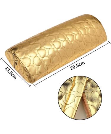 MFUOE Leather Nail Hand Rest Cushion Manicure Hand Pillow Arm Rest Nail Cushion Nail Art Hand Pillow(Gold) - Buy Online on GoSupps.com