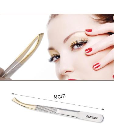 Professional Stainless Steel Eyebrow Tweezers Hair Removal Tweezers Facial Hair Ingrown Hair for Men Women - Buy Online on GoSupps.com