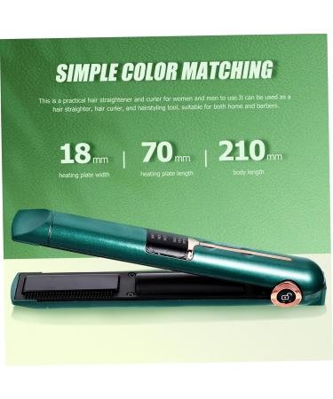 LALADEFIEE Curling Iron Travel Hair Tools Cordless Tools Hair Straightener Curler Hair Straightening Tool Abs 21X4X3.5CM Green - Buy Online on GoSupps.com