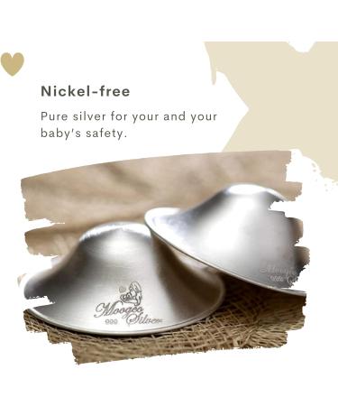 Silver Nursing Cups - Nipple Shields for Newborn Nursing - Soothe and Protect Nipples - 999k Regular Size - Buy Online on GoSupps.com