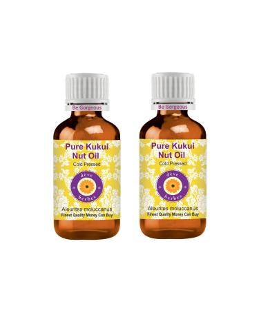 Deve Herbes Pure Kukui Nut Oil Aleurites moluccanus 100 Cold Pressed Pack of Two 100ml x 2 6oz