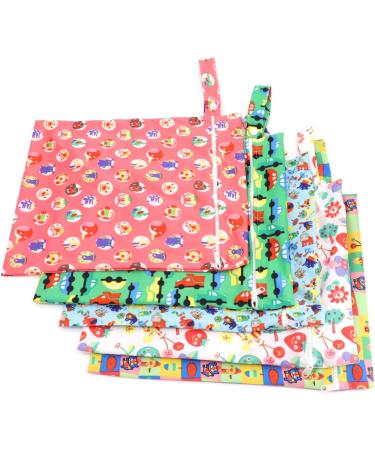 Yuhtech 5 Pcs Wet Dry Bags - Waterproof Washable Organizer for Baby Diapers, Travel, Beach, Pool, Daycare - Ideal for Cloth, Wet Suits, Nappies - Gym Bag Essential - Buy Online on GoSupps.com