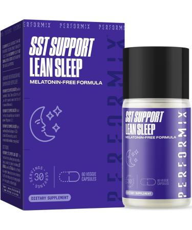 PERFORMIX - SST Support Lean Sleep - Herbal Sleep Aid Supplement - Gentle Nighttime Support - Calming Formula - 60 Veggie Capsules for Adults 60 Count (Pack of 1)