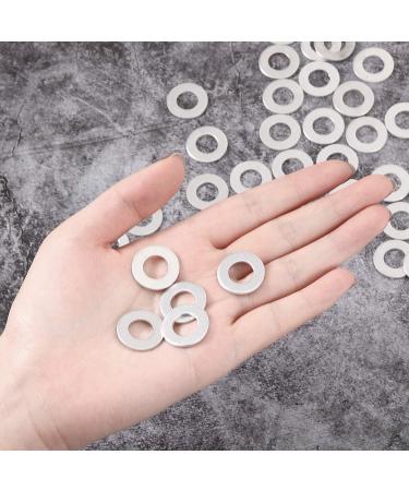 100 Aluminum Flat Washers with Center Hole for Bracelet DIY Craft Jewelry Making - Buy Online on GoSupps.com