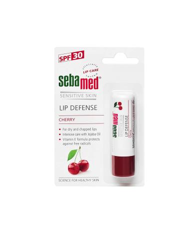 Sebamed Lip Defense Cherry 4.8g - SPF 30 Lip Balm for Dry & Chapped Lips | UV Protection & Vitamin E | Natural Oils | Dermatologically Tested - Buy Online on GoSupps.com