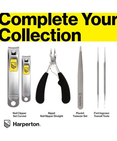 Harperton 2-Pack Stainless Steel Nail Clippers Set for Thick Nails - Professional Fingernail & Toenail Clippers (Straight & Curved) - Buy Online on GoSupps.com