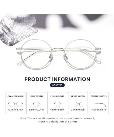 Cyxus Blue Light Filter Glasses - 2 Pack Round Metal Non-Prescription Anti-Blue Light for Computer & Phone - Buy Online on GoSupps.com