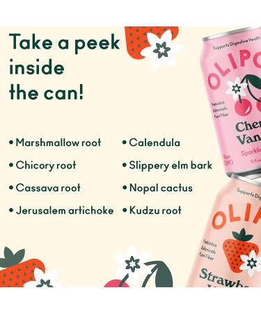 OLIPOP Pink Pops Variety Pack - Prebiotic Healthy Soda with Plant Fiber for Digestive Health (12 oz 12-Pack) - Buy Online on GoSupps.com