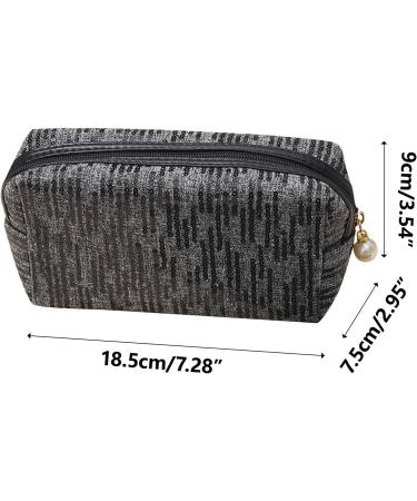 New Embroidered Sequin Makeup Bag with Large Capacity High Appearance Cute Portable Storage Bag Washing Bag (Black) - Buy Online on GoSupps.com