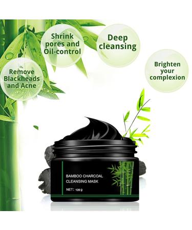 Blackhead Remover Peel Off Mask - Bamboo Charcoal Deep Cleansing Facial Mask for All Skin Types - 120g - Buy Online on GoSupps.com