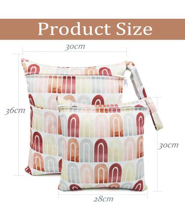 Felfang Diaper Bag Set - 2 Wetbag Organizers & Pockets for Reusable Cloth Diapers (Cactus & Brown) - Shop Internationally - Buy Online on GoSupps.com