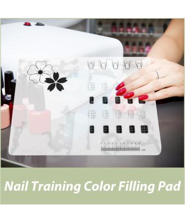 Beaupretty Nail Silicone Mat Nail Practice Pad Acrylic Nail Training Mat Nail Practice Template Manicure Practice Mat - Buy Online on GoSupps.com