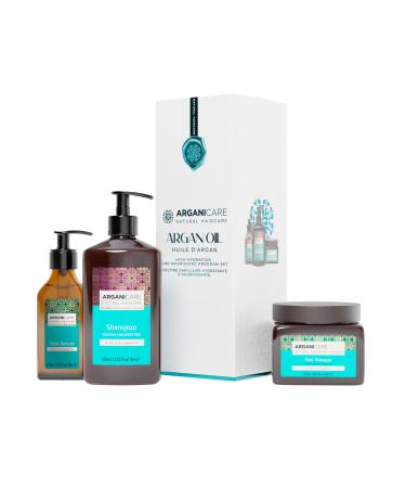 ARGANICARE | Argan Shampoo + Mask + Serum | Restores the Vitality of your Hair | Brings Softness and Shine | Intensely Moisturizes Hair | Made in France | 400ML + 500ML + 100ML