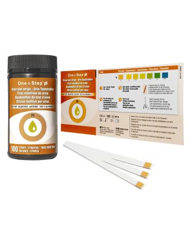 One+Step pH test strips urine 100 pieces with reference color card - pH test - pH value overacidification - acid base balance