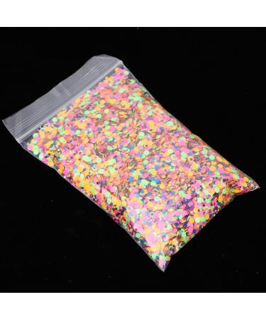 Nail Art Flakes Chunky Sequins Glitter Circle Mixed Color Cosmetic Festival Chunky Glitters Party Decoration for Nail Salon for Wedding Festival for Household - Buy Online on GoSupps.com