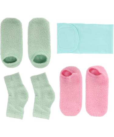 Qukaim Spa Socks Moisturizing Gel Socks and Neck Wrap Set for Home Beauty Salon Spa Socks for Moisturizing Dry Skin Cracked Heels and Cuticles - Buy Online on GoSupps.com