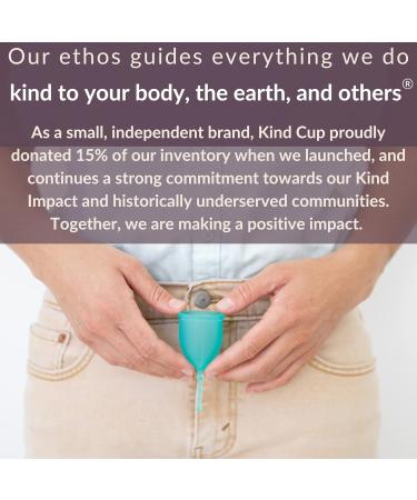 Kind Cup Menstrual Cup | Comfortable & Easy to Use | Eco-Friendly Period Solution for High & Low Cervix | Regular Size (Aqua) - Ship Worldwide - Buy Online on GoSupps.com