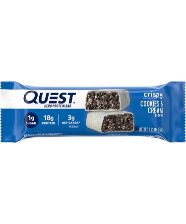 Quest Nutrition Cookies & Cream Hero Bar - 12 Count | Healthy Protein Snack - Buy Online on GoSupps.com