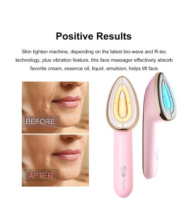 4-in-1 Facial Skin Tightening Massager for Firming & Rejuvenation - Ideal Gift for Mom (Pink) - Buy Online on GoSupps.com