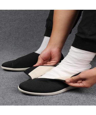 Diabetic Women's Adjustable Wide Width Memory Foam Slippers - Size 8.5 Black - Buy Online on GoSupps.com