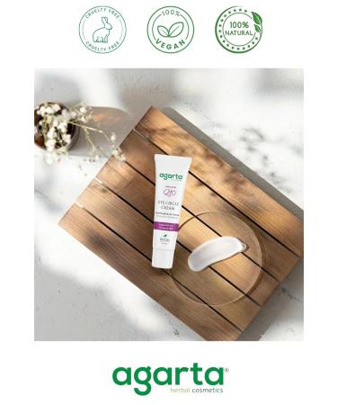 Agarta Eye Contour Cream with Coenzyme Q10 Hydrating & Smoothing Care for a Brighter-Looking Eye Area Daily Botanical Skincare Vegan Formula 0.68 fl oz - Buy Online on GoSupps.com