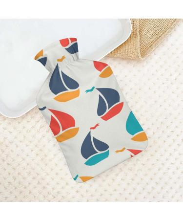 Boat Hot Water Bottle with Plush Cover - Hand Warmer for Adults & Kids | 26.5x15.3cm | International Shipping - Buy Online on GoSupps.com